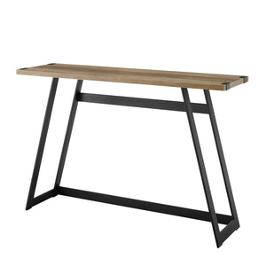 46" Modern Industrial Entryway Table Rustic Oak