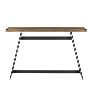 46" Modern Industrial Entryway Table Rustic Oak