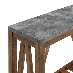 AF52AFTDC - 52" Modern Farmhouse Entryway Table Dark Concrete/Rustic Oak