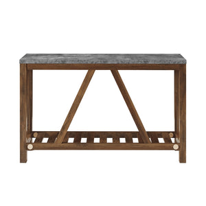 AF52AFTDC - 52" Modern Farmhouse Entryway Table Dark Concrete/Rustic Oak