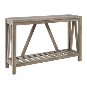 AF52AFTGW - 52" Modern Farmhouse Entryway Table Dark Concrete/Rustic Oak