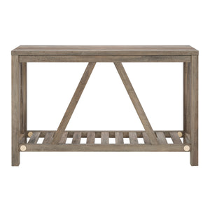 AF52AFTGW - 52" Modern Farmhouse Entryway Table Dark Concrete/Rustic Oak