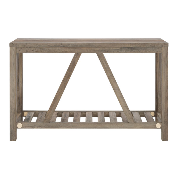 AF52AFTGW - 52" Modern Farmhouse Entryway Table Dark Concrete/Rustic Oak