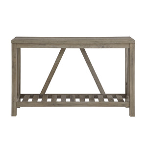 52" Modern Farmhouse Entryway Table Grey Wash