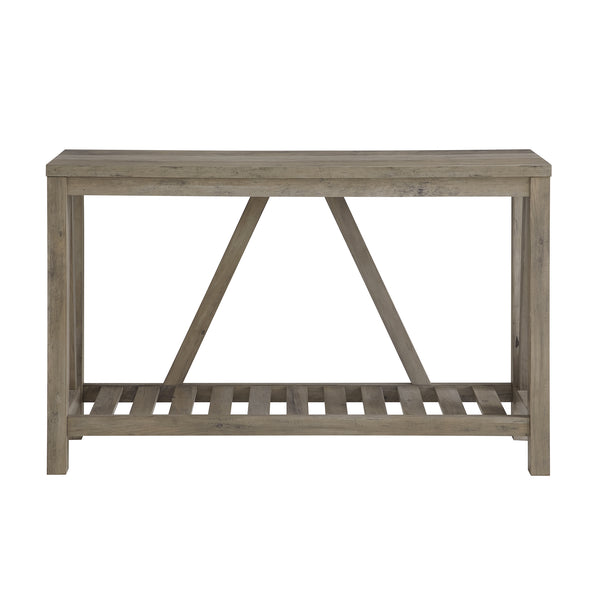 52" Modern Farmhouse Entryway Table Grey Wash