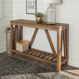 52" Rustic Entryway Table Rustic Oak