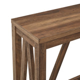 AF52AFTRO - 52" Rustic Entryway Table Marble/Walnut