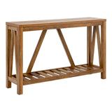 52" Rustic Entryway Table Rustic Oak