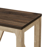 Narrow A Frame Side Table Dark Walnut/White Oak