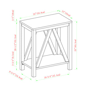 Narrow A Frame Side Table Reclaimed Barnwood