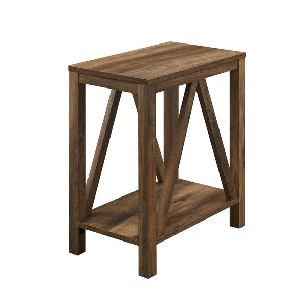 AFAFSTRO - Narrow A Frame Side Table Dark Walnut/White Oak