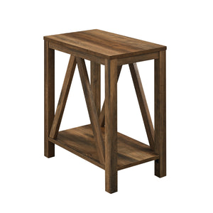AFAFSTRO - Narrow A Frame Side Table Dark Walnut/White Oak