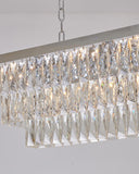 Bethel Chrome Chandelier in Metal & Crystal