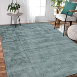 AMER Rugs Affinity AFN-11 Hand-Loomed Striped Transitional Area Rug Sea Blue 10' x 14'