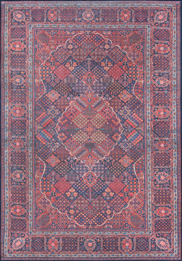 Momeni Afshar AFS10 Machine Made Traditional Medallion Indoor Area Rug Navy 10' x 14' AFSHAAFS10NVYA0E0