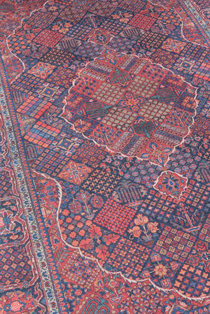 Momeni Afshar AFS10 Machine Made Traditional Medallion Indoor Area Rug Navy 10' x 14' AFSHAAFS10NVYA0E0