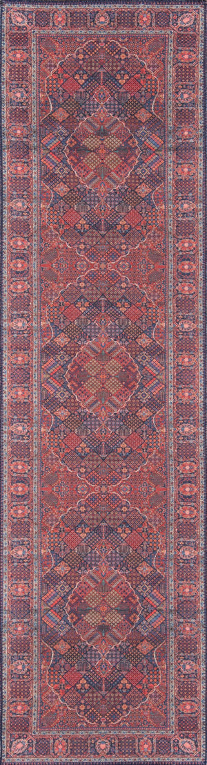 Momeni Afshar AFS10 Machine Made Traditional Medallion Indoor Area Rug Navy 10' x 14' AFSHAAFS10NVYA0E0