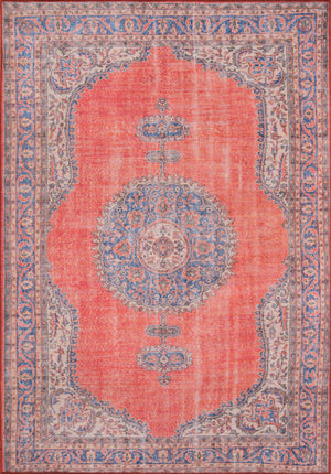 Momeni Afshar AFS12 Machine Made Traditional Medallion Indoor Area Rug Red 10' x 14' AFSHAAFS12REDA0E0