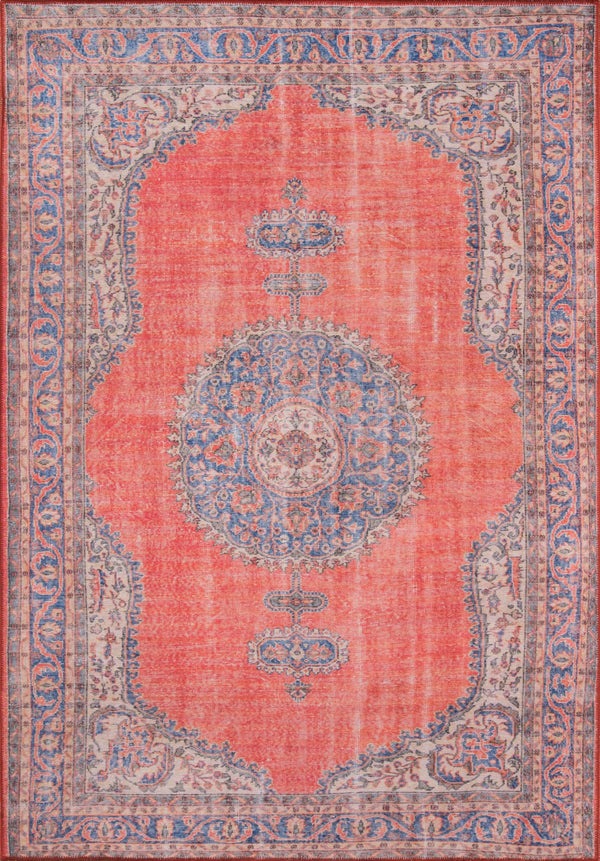 Momeni Afshar AFS12 Machine Made Traditional Medallion Indoor Area Rug Red 10' x 14' AFSHAAFS12REDA0E0