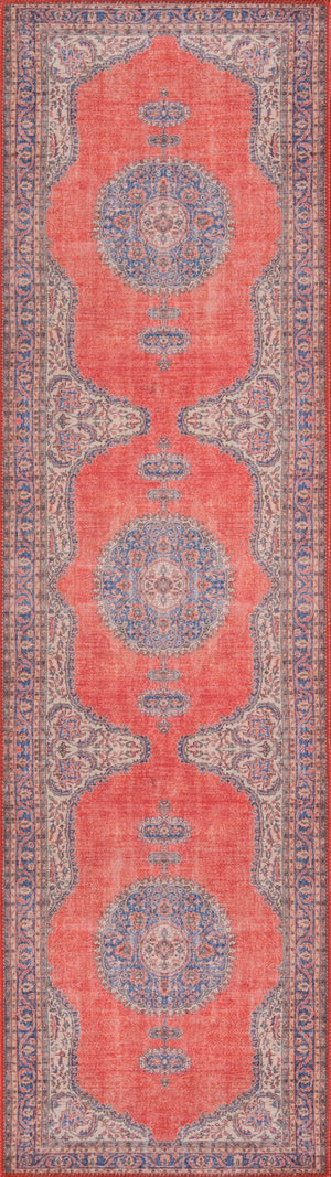 Momeni Afshar AFS12 Machine Made Traditional Medallion Indoor Area Rug Red 10' x 14' AFSHAAFS12REDA0E0