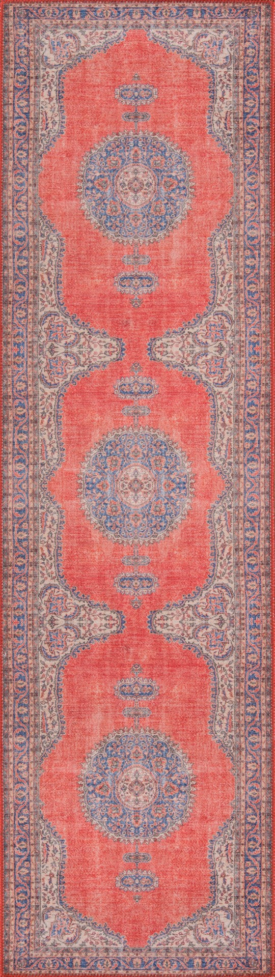 Momeni Afshar AFS12 Machine Made Traditional Medallion Indoor Area Rug Red 10' x 14' AFSHAAFS12REDA0E0