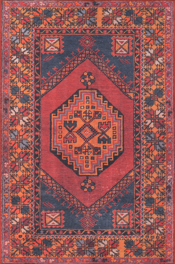 Momeni Afshar AFS16 Machine Made Traditional Medallion Indoor Area Rug Red 10' x 14' AFSHAAFS16REDA0E0