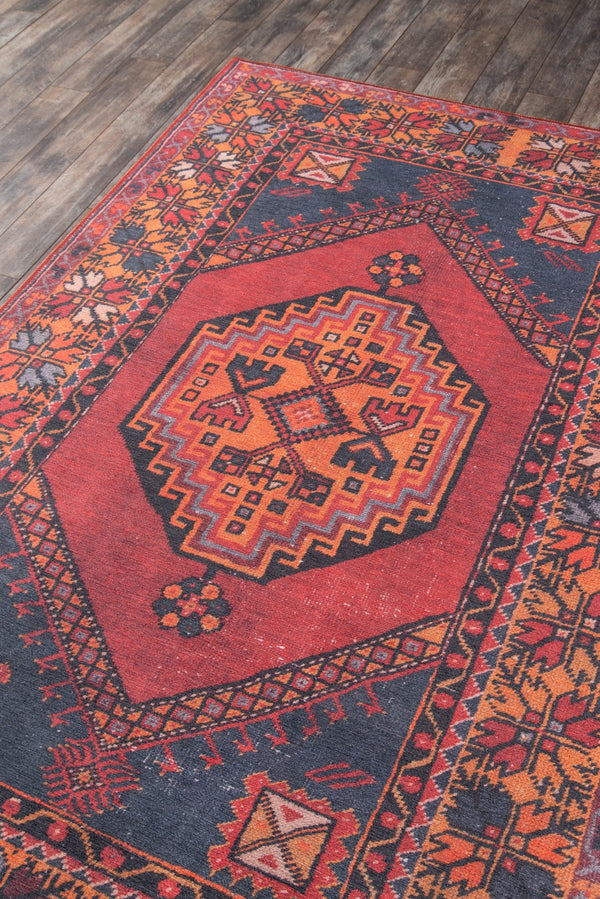 Momeni Afshar AFS16 Machine Made Traditional Medallion Indoor Area Rug Red 10' x 14' AFSHAAFS16REDA0E0
