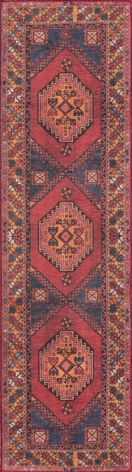 Momeni Afshar AFS16 Machine Made Traditional Medallion Indoor Area Rug Red 10' x 14' AFSHAAFS16REDA0E0