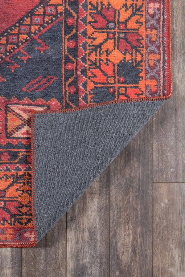 Momeni Afshar AFS16 Machine Made Traditional Medallion Indoor Area Rug Red 10' x 14' AFSHAAFS16REDA0E0