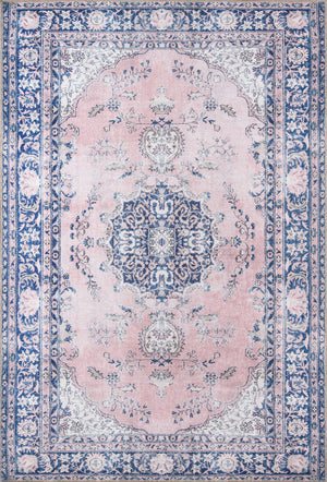 Momeni Afshar AFS30 Machine Made Traditional Medallion Indoor Area Rug Pink 10' x 14' AFSHAAFS30PNKA0E0