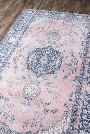 Momeni Afshar AFS30 Machine Made Traditional Medallion Indoor Area Rug Pink 10' x 14' AFSHAAFS30PNKA0E0