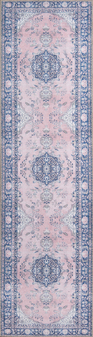 Momeni Afshar AFS30 Machine Made Traditional Medallion Indoor Area Rug Pink 10' x 14' AFSHAAFS30PNKA0E0