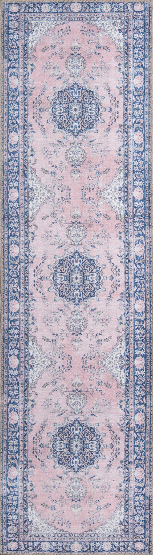 Momeni Afshar AFS30 Machine Made Traditional Medallion Indoor Area Rug Pink 10' x 14' AFSHAAFS30PNKA0E0