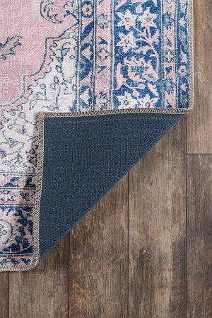 Momeni Afshar AFS30 Machine Made Traditional Medallion Indoor Area Rug Pink 10' x 14' AFSHAAFS30PNKA0E0