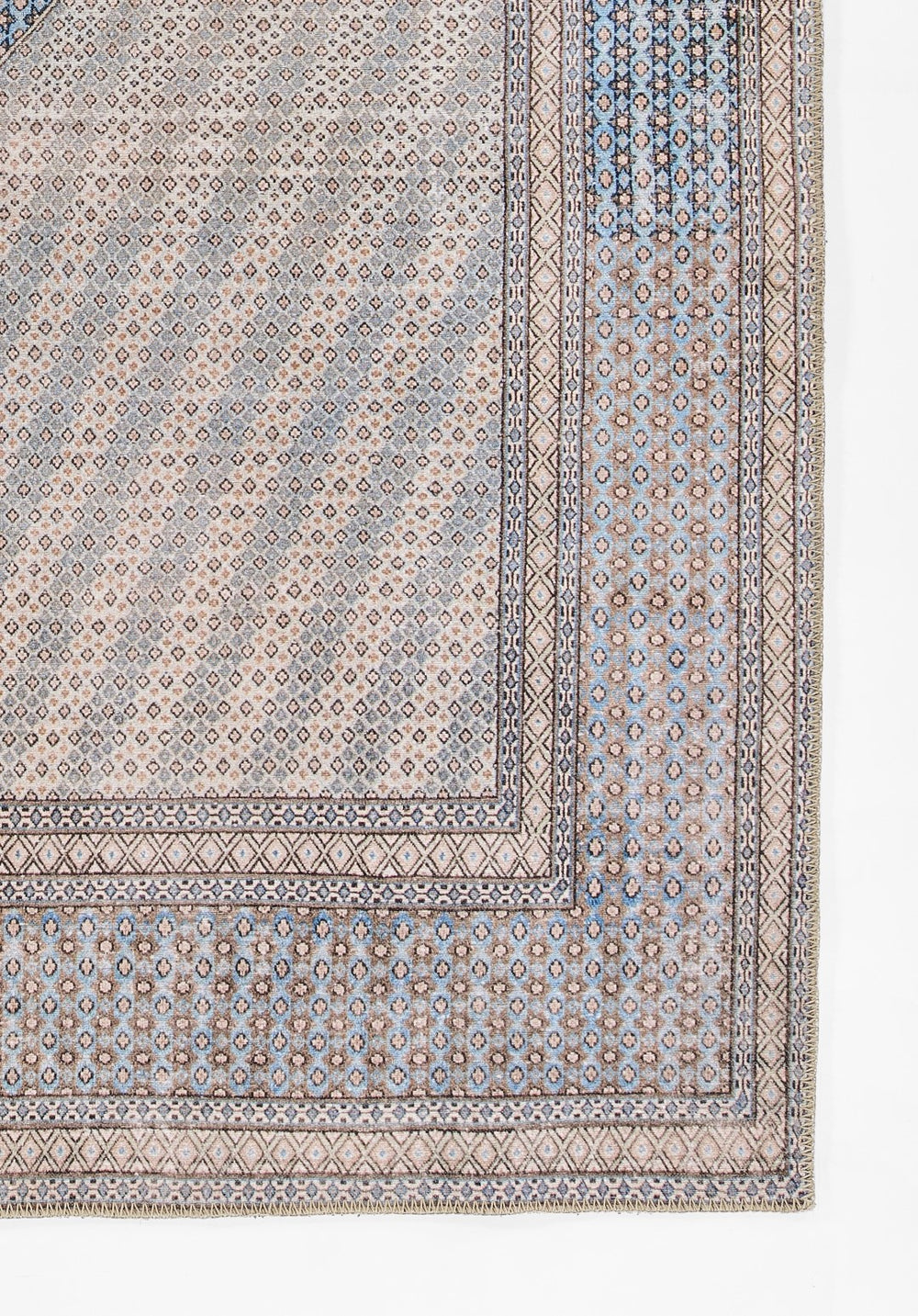 Momeni Afshar AFS34 Machine Made Traditional Floral Indoor Area Rug Blue 10' x 14' AFSHAAFS34BLUA0E0