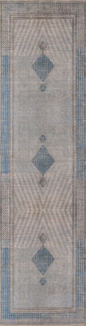 Momeni Afshar AFS34 Machine Made Traditional Floral Indoor Area Rug Blue 10' x 14' AFSHAAFS34BLUA0E0