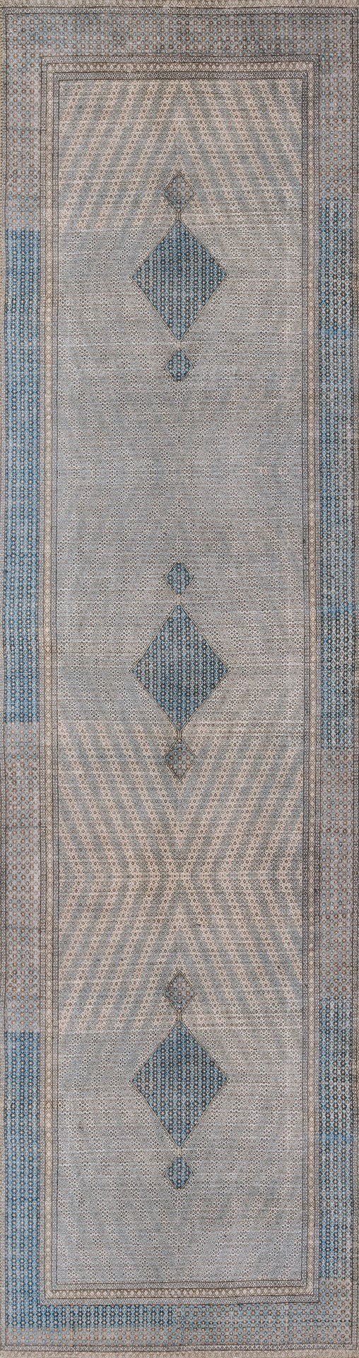 Momeni Afshar AFS34 Machine Made Traditional Floral Indoor Area Rug Blue 10' x 14' AFSHAAFS34BLUA0E0