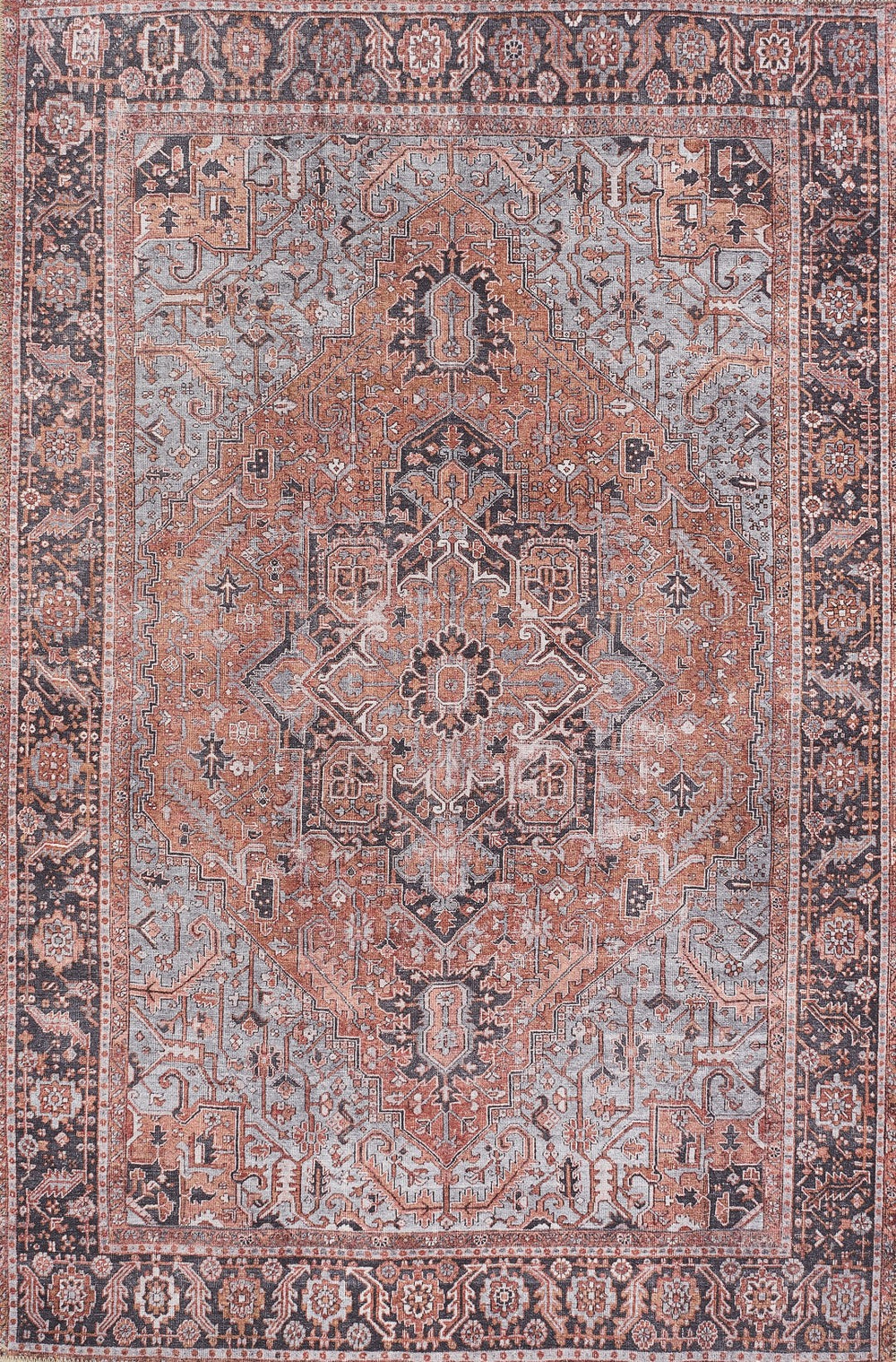 Momeni Afshar AFS36 Machine Made Traditional Medallion Indoor Area Rug Copper 10' x 14' AFSHAAFS36COPA0E0