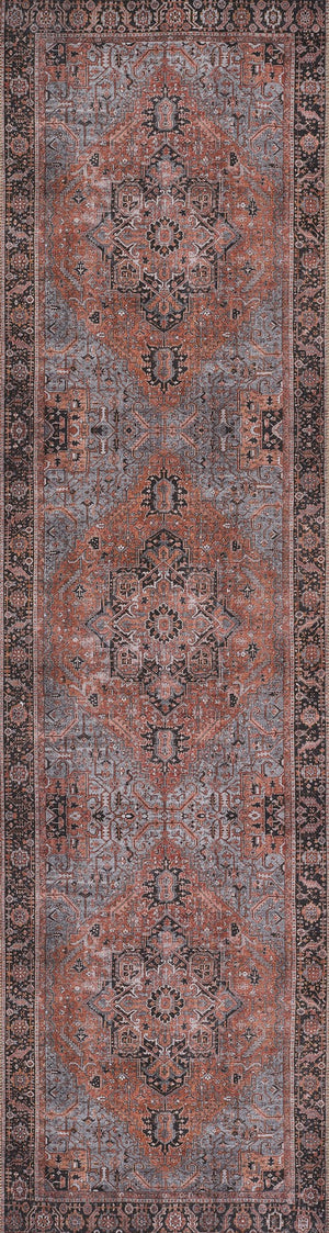 Momeni Afshar AFS36 Machine Made Traditional Medallion Indoor Area Rug Copper 10' x 14' AFSHAAFS36COPA0E0