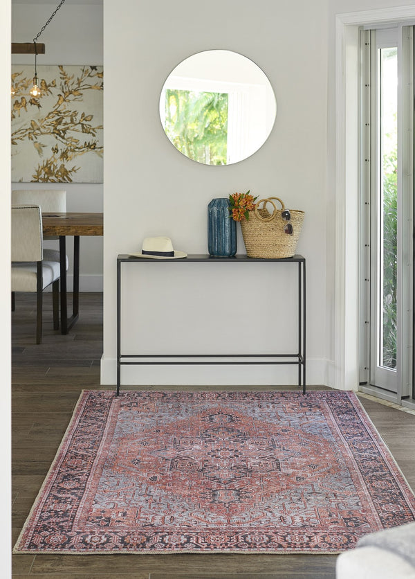 Momeni Afshar AFS36 Machine Made Traditional Medallion Indoor Area Rug Copper 10' x 14' AFSHAAFS36COPA0E0