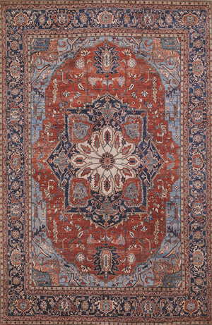 Momeni Afshar AFS37 Machine Made Traditional Medallion Indoor Area Rug Red 10' x 14' AFSHAAFS37REDA0E0