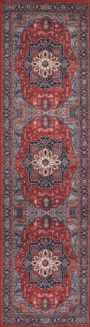 Momeni Afshar AFS37 Machine Made Traditional Medallion Indoor Area Rug Red 10' x 14' AFSHAAFS37REDA0E0