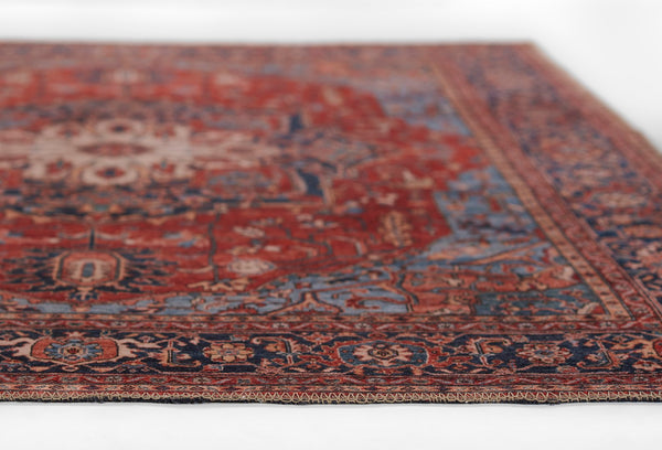 Momeni Afshar AFS37 Machine Made Traditional Medallion Indoor Area Rug Red 10' x 14' AFSHAAFS37REDA0E0