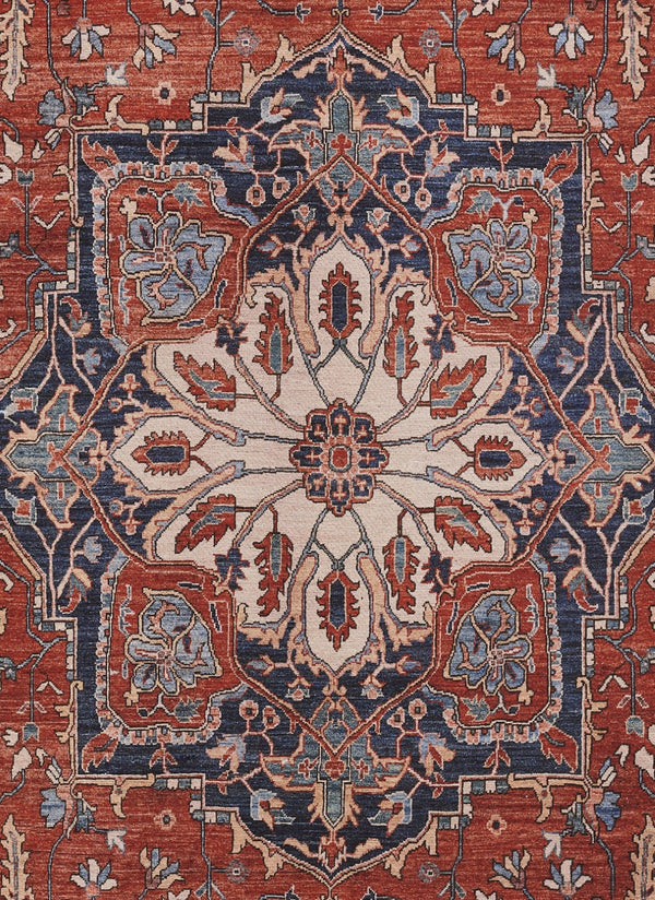 Momeni Afshar AFS37 Machine Made Traditional Medallion Indoor Area Rug Red 10' x 14' AFSHAAFS37REDA0E0
