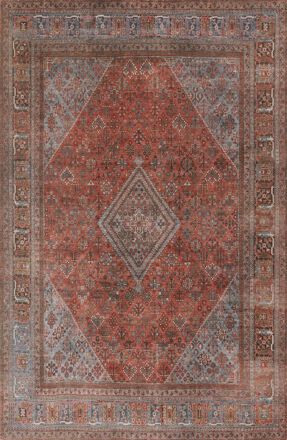 Momeni Afshar AFS38 Machine Made Traditional Medallion Indoor Area Rug Copper 10' x 14' AFSHAAFS38COPA0E0