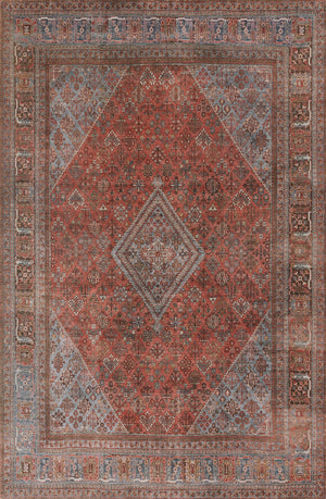 Momeni Afshar AFS38 Machine Made Traditional Medallion Indoor Area Rug Copper 10' x 14' AFSHAAFS38COPA0E0