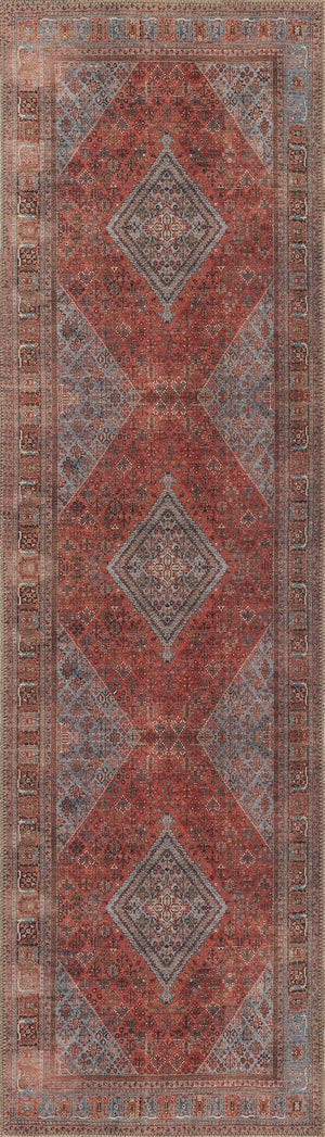 Momeni Afshar AFS38 Machine Made Traditional Medallion Indoor Area Rug Copper 10' x 14' AFSHAAFS38COPA0E0
