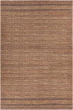Chandra Rugs Agnes 80% Jute + 20% Cotton Hand-Woven Contemporary Rug Natural/Black 7'9 x 10'6