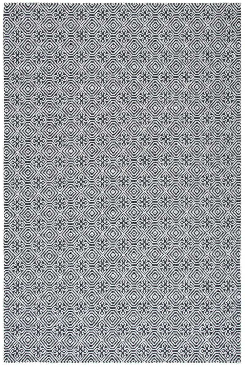Augustine 400 Augustine 402  Power Loomed 65.0%Coton, 30.4%Polyester, 4.6%Viscose Rug Black / Light Grey