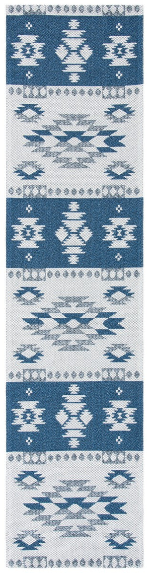 Augustine 400 Augustine 426  Power Loomed 63%Coton,33%Polyester, 4.0%Viscose Rug Navy / Creme